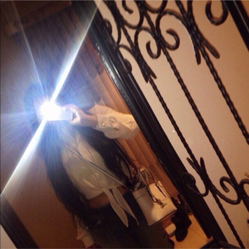 Forever 21 Self-Tie White Blouse